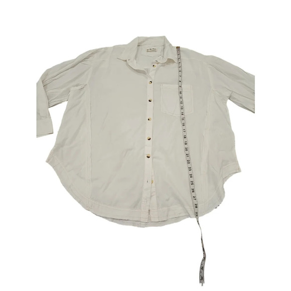 Free People Happy Hour Solid Poplin Top Sz S - Picture 12 of 13